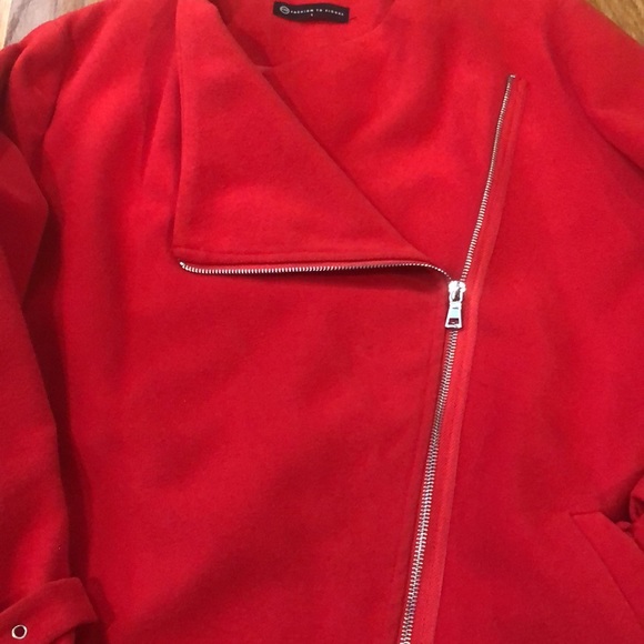 Bright red fashion statement jacket. - Picture 3 of 7